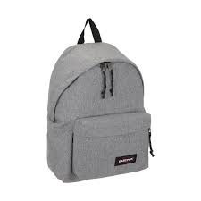 sac a dos gris eatspack + sacoche en cuir marron