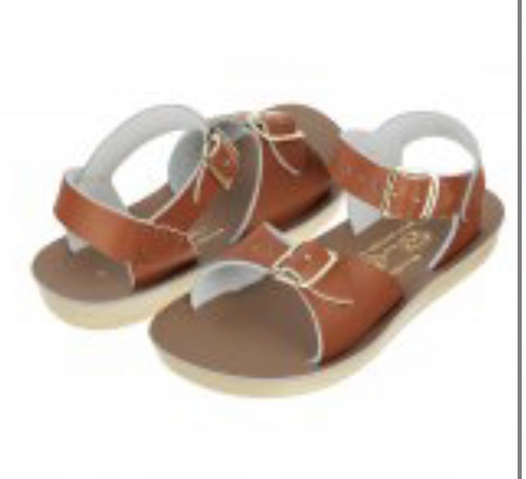 Perdu sandales cuir marron plage Platin St Palais sur mer