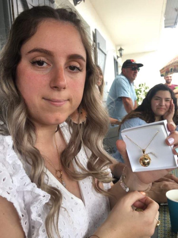 Collier de grossesse bola doré