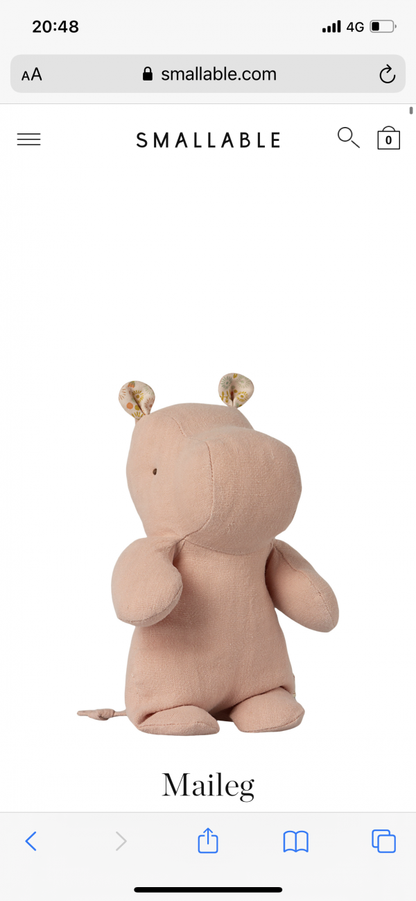 Peluche rose hippopotame- Arles centre ville