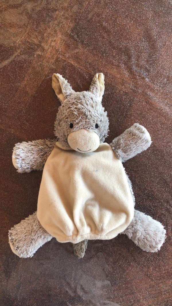 Doudou âne gris