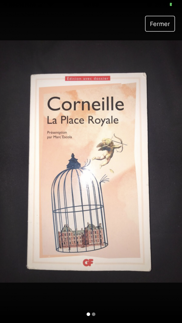 Livre La place Royale de Corneille dans le bus 69 père lachaise