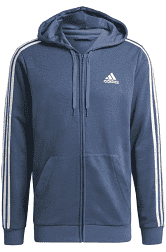 Veste adidas bleu à capuche homme