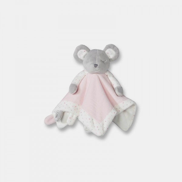 Doudou plat souris marionnette