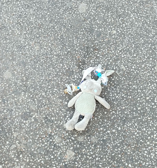 Doudou lapin trouvé à Jeanne d'Arc, Toulouse
