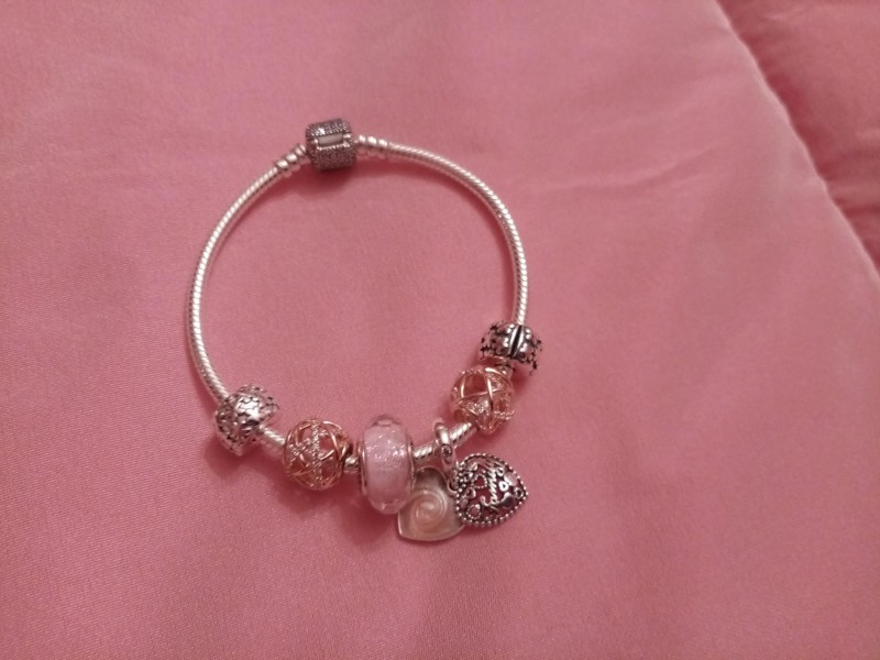 Perdu bracelet pandora maille serpent avec charms à la cité de la mer à Cherbourg ou sur le parking à proximité
