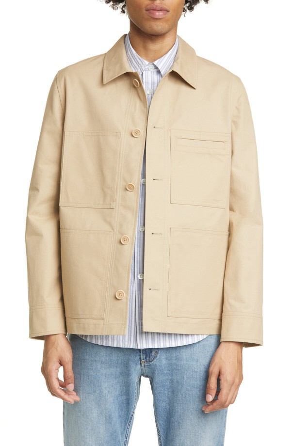 Veste (sur chemise) cartonnée beige A.P.C.
