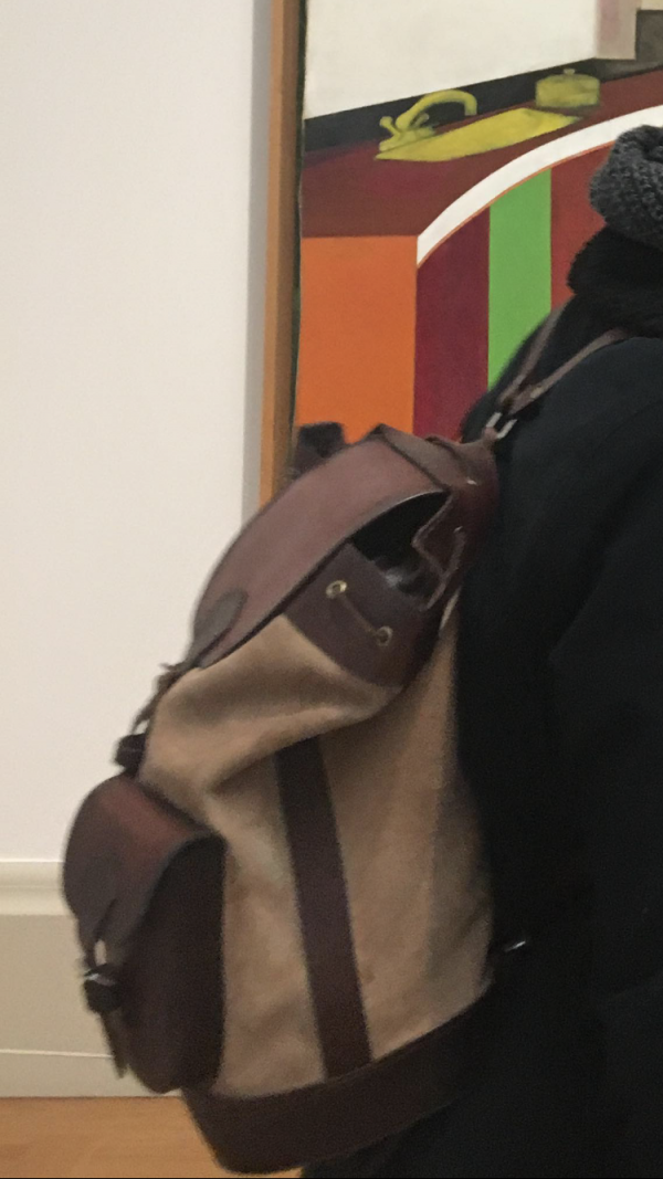 Perdu sac à dos en cuir, souvenir très important