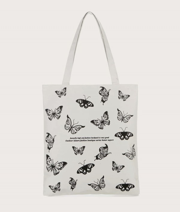 Perdu sac blanc tote bag avec papillons noirs, Strasbourg tram C, entre Homme de Fer et gare