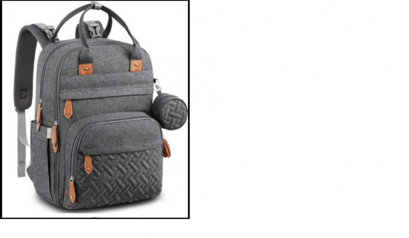 Sac à dos gris : affaire de bébé