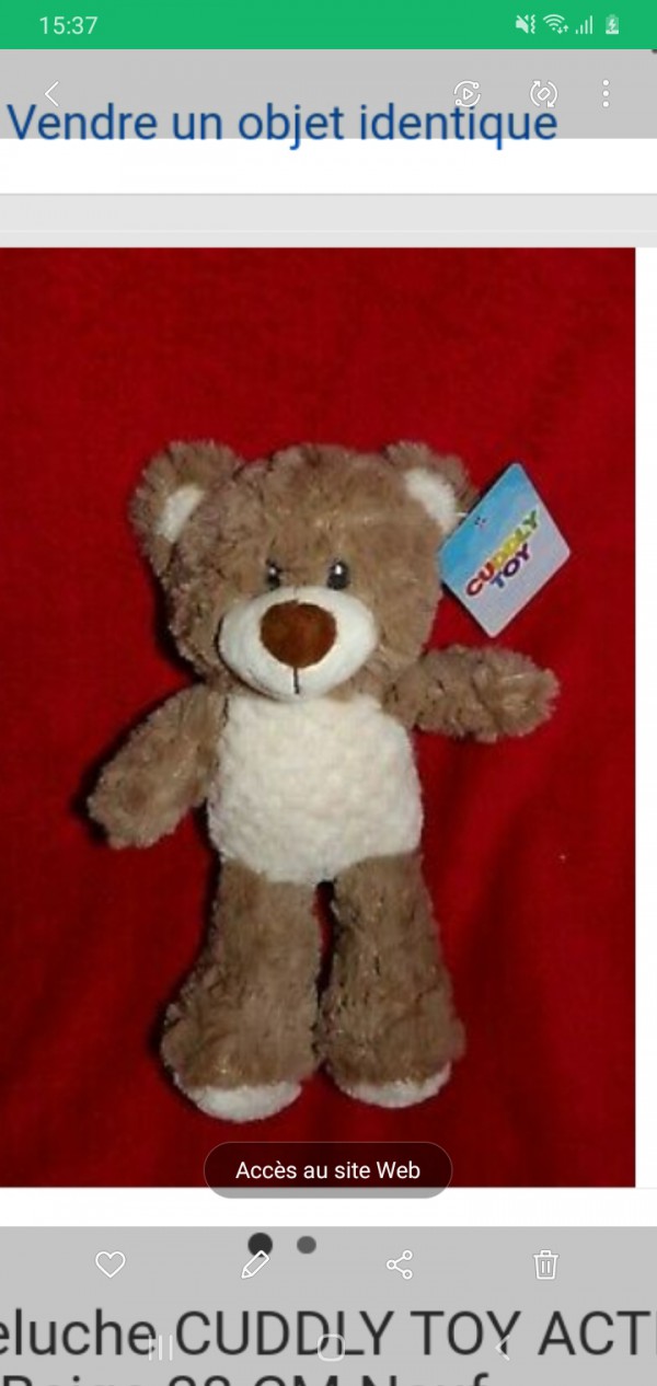 doudou ours brun marron beige
