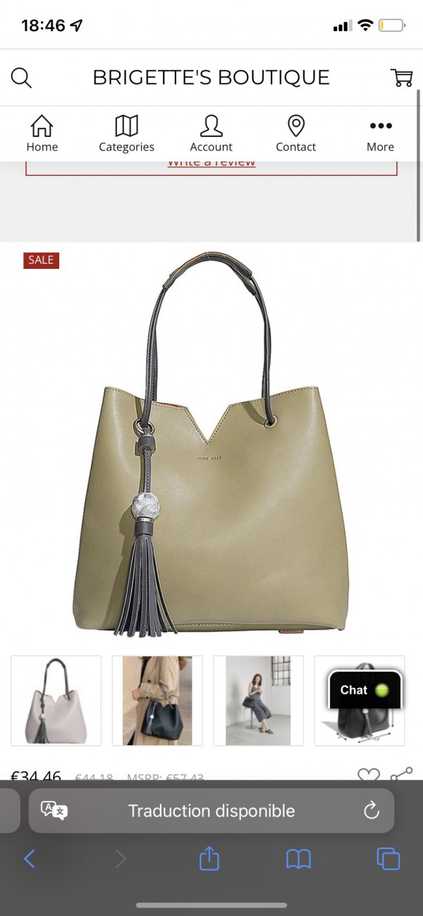 Sac à main verre