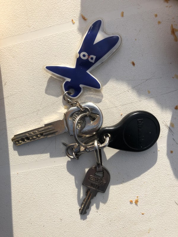 Clés maison avec pass noir