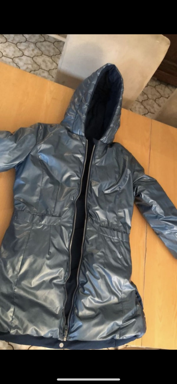 Manteau bleu reversible
