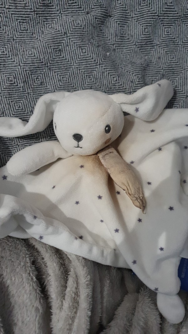 Doudou plat lapin blanc déguisé pirate perdu à Chalon-sur-Saône