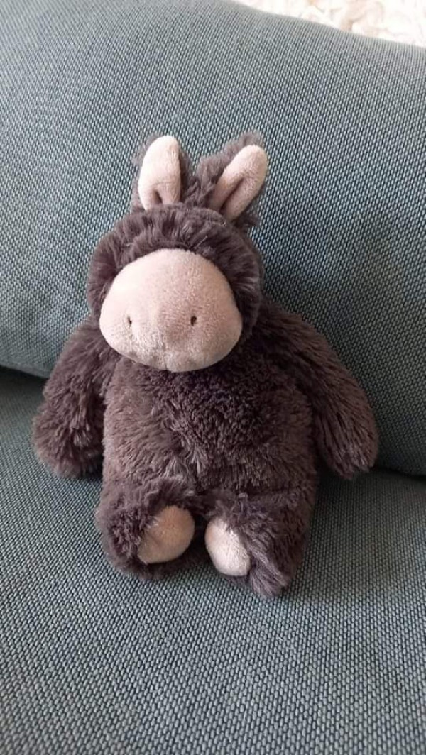 Perdu doudou âne gris