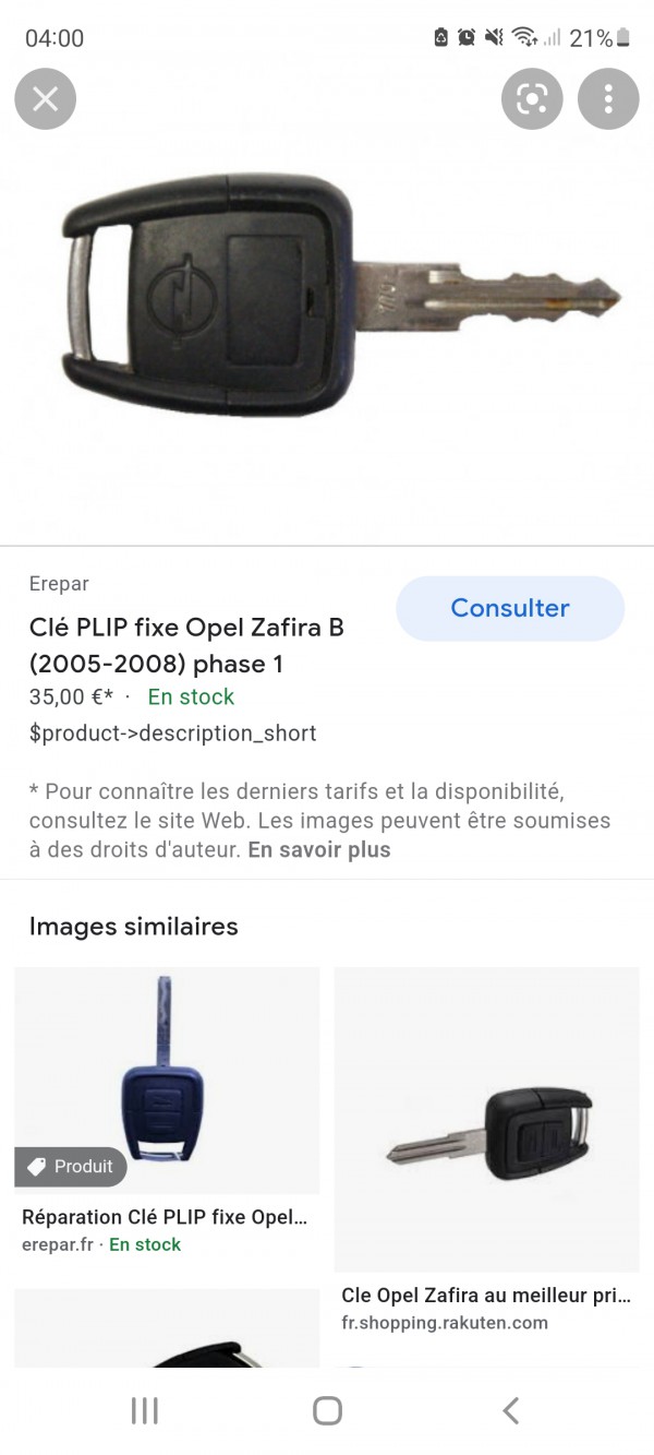 Clé opel