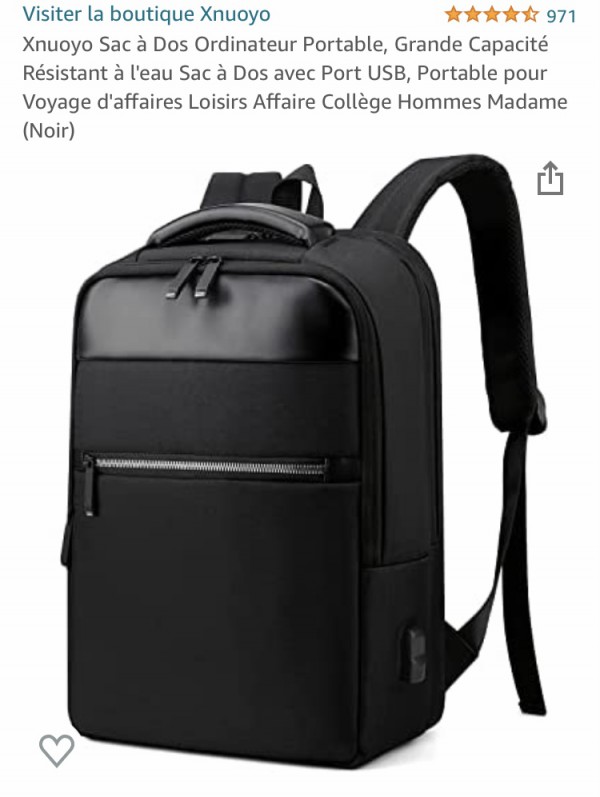 Sac à dos noir perdu à la gare de Grenoble