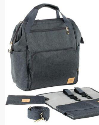 Sac à dos à langer gris