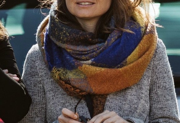Écharpe bleue et jaune