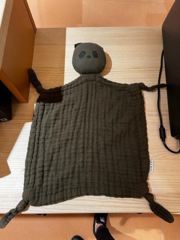 Doudou panda vert