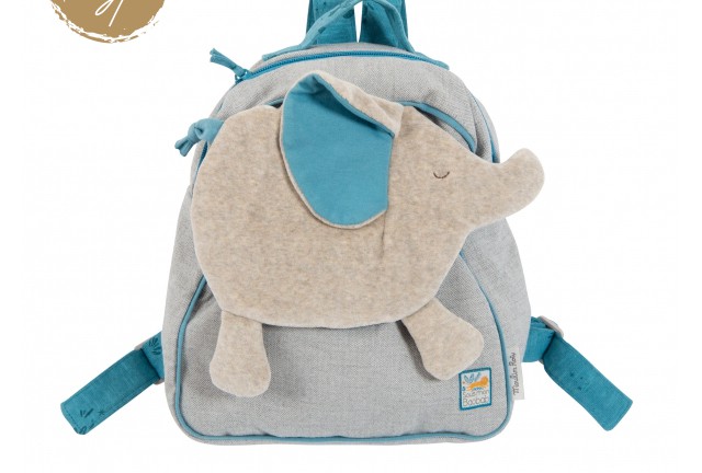 Sac à dos enfant gris et doudoux, rue greyffié de bellecombe