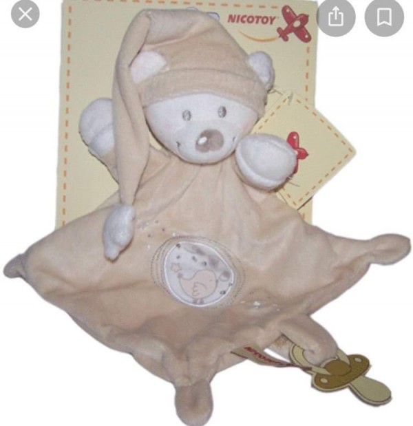 Doudou ours beige nicotoy
