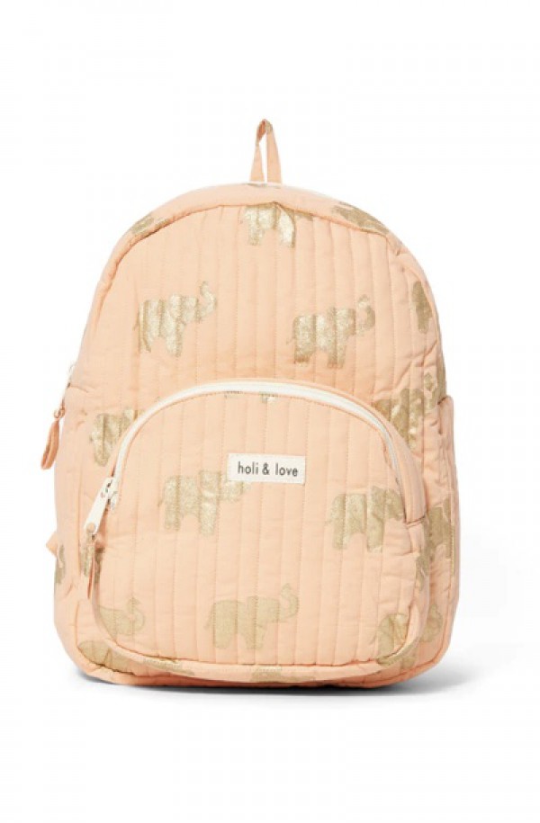 Sac à dos enfant orange motif éléphants