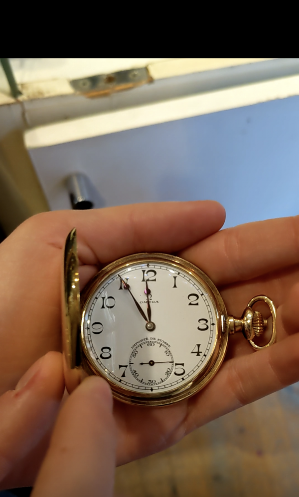 Montre a gousset savonette OMEGA 1910 or