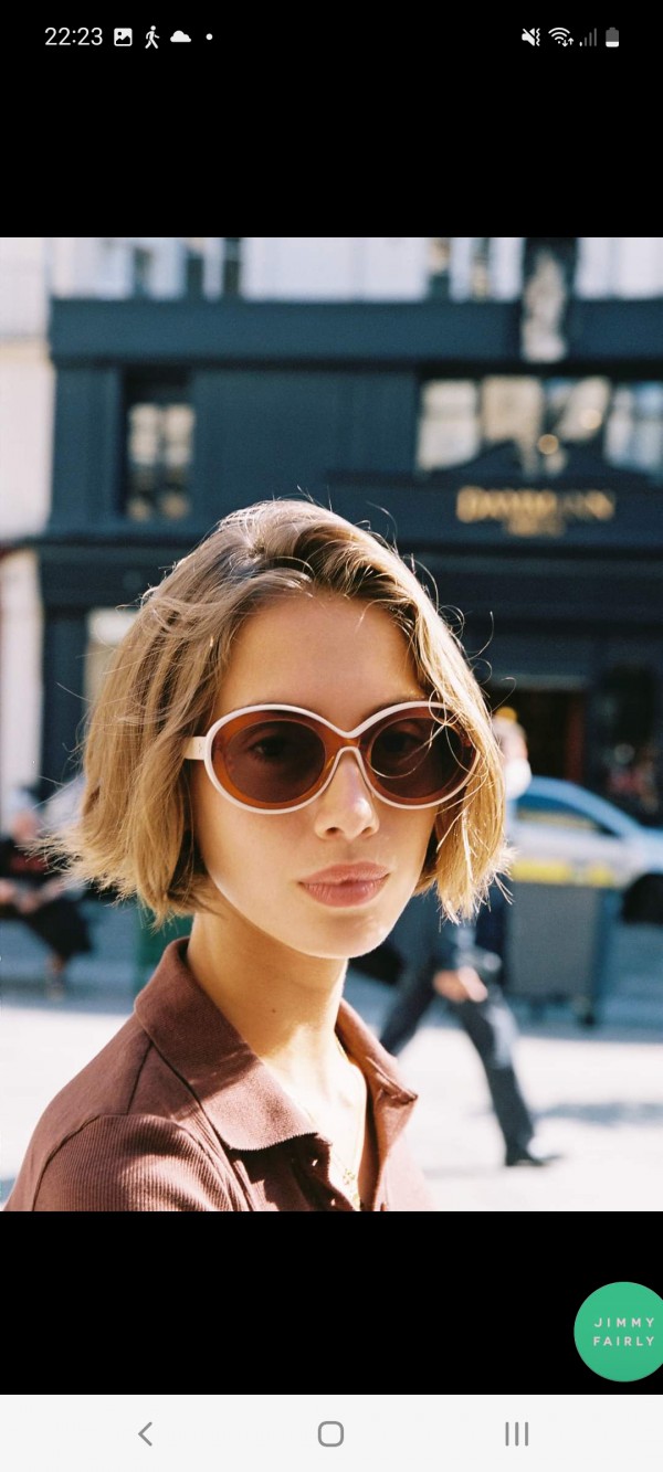 Lunettes solaire femme orange/camel années 50 plage Calvi