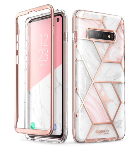 Samsung S10 Blanc Prisme - Protection Triangles roses, Marseille 8ème, Allée Ray Grassi