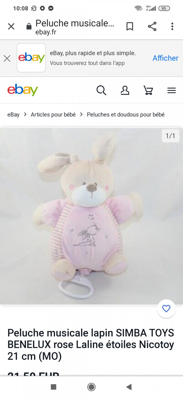 Doudou musical perdu