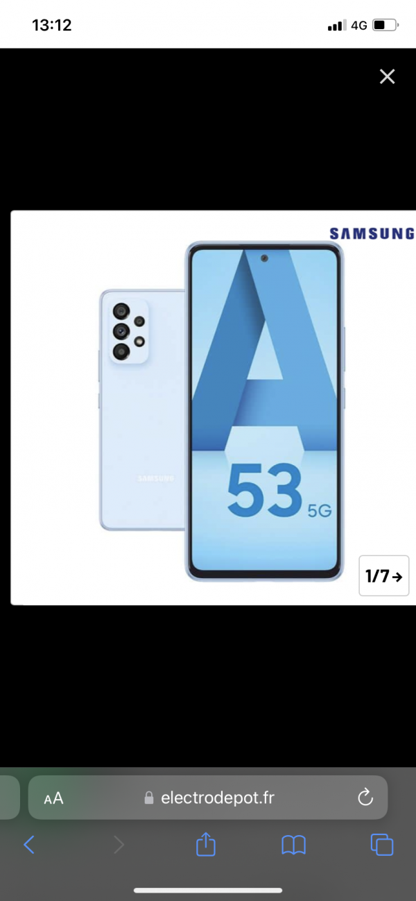 Samsung a53 perdu