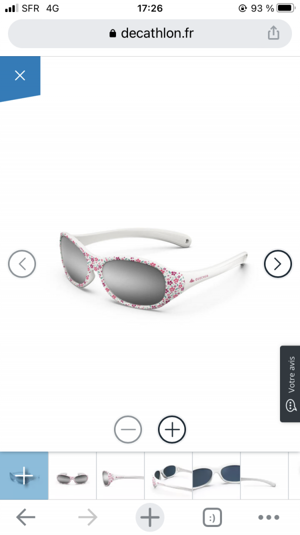 Perdu Paire de lunettes solaire enfant