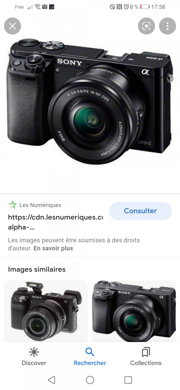 Appareil photo SONY noir