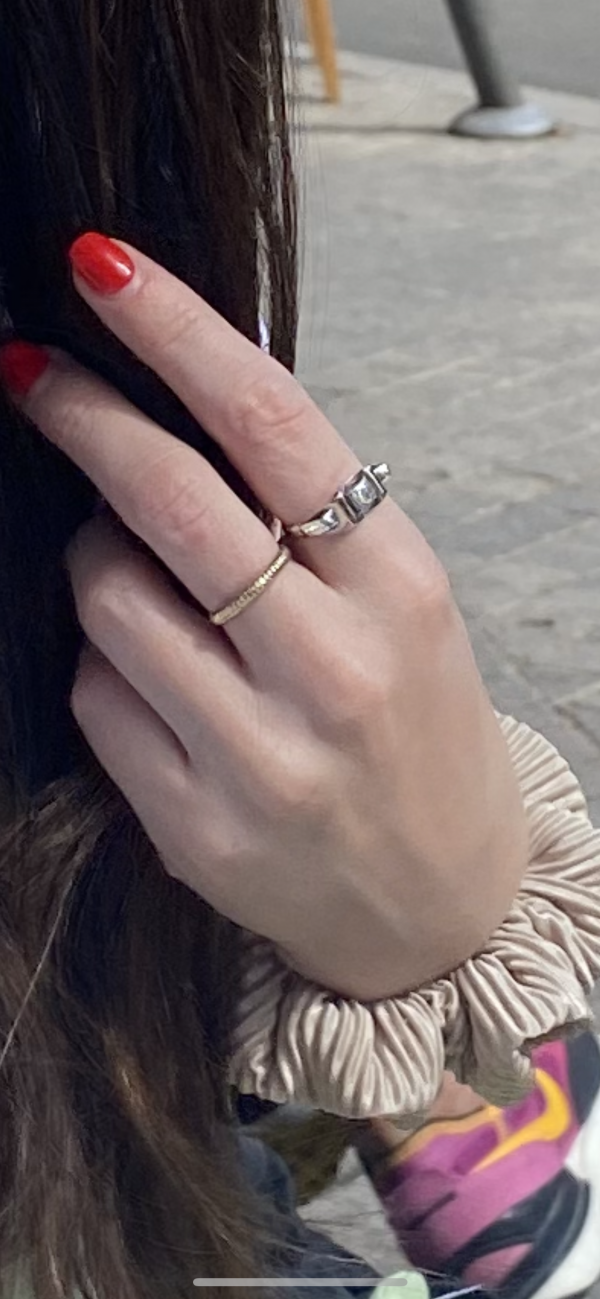 Bague argentée vintage