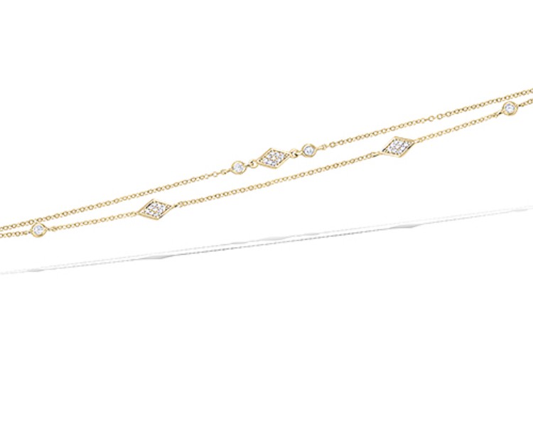 Bracelet doré double chaînes , secteur Keryado