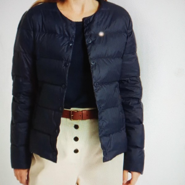 doudoune légère en plume femme bleu marine