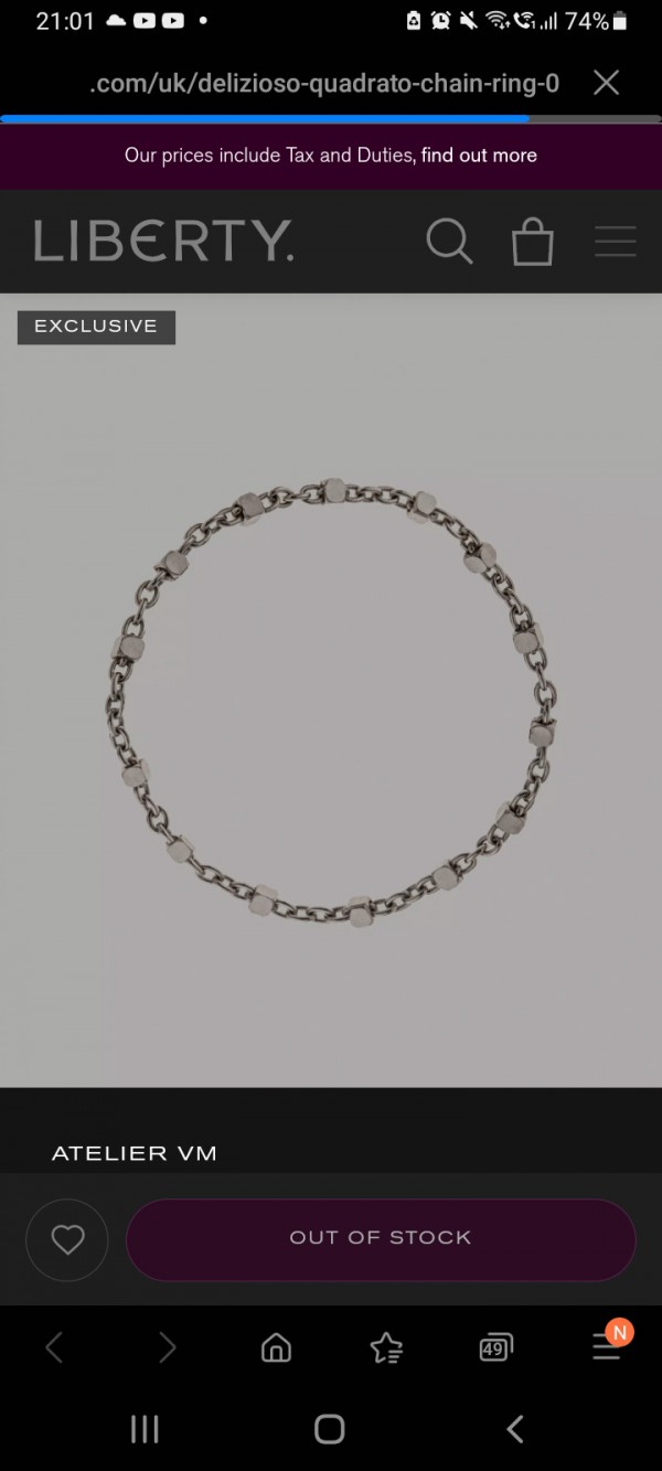 Bague type chaine à Divonne