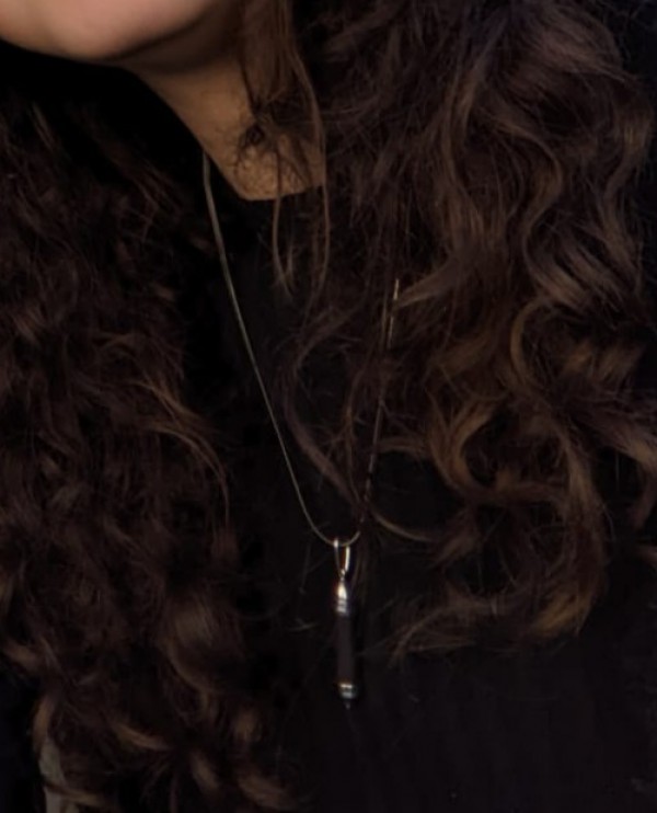 Pendentif noir et argent