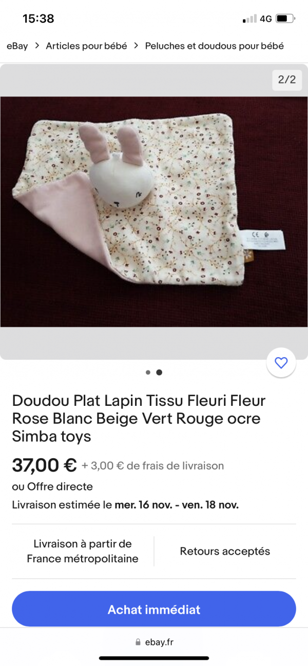 Perdu doudou urgent