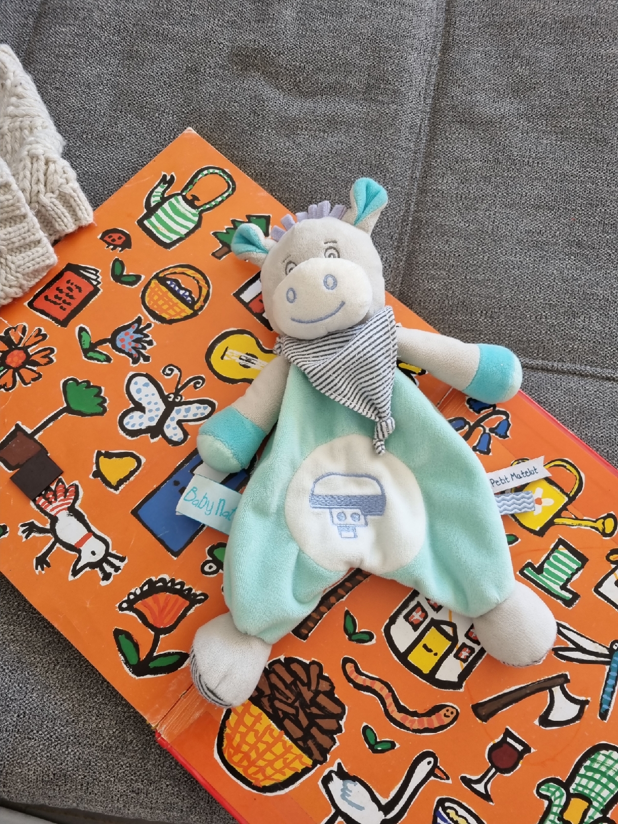 doudou babynat gris bleu perdu cap 3000