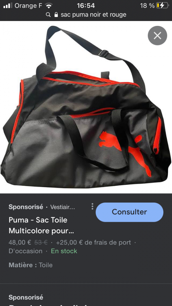 Sac perdu devant la gare