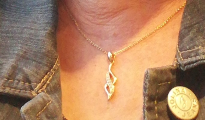Perdue chaîne plaquée or avec pendentif