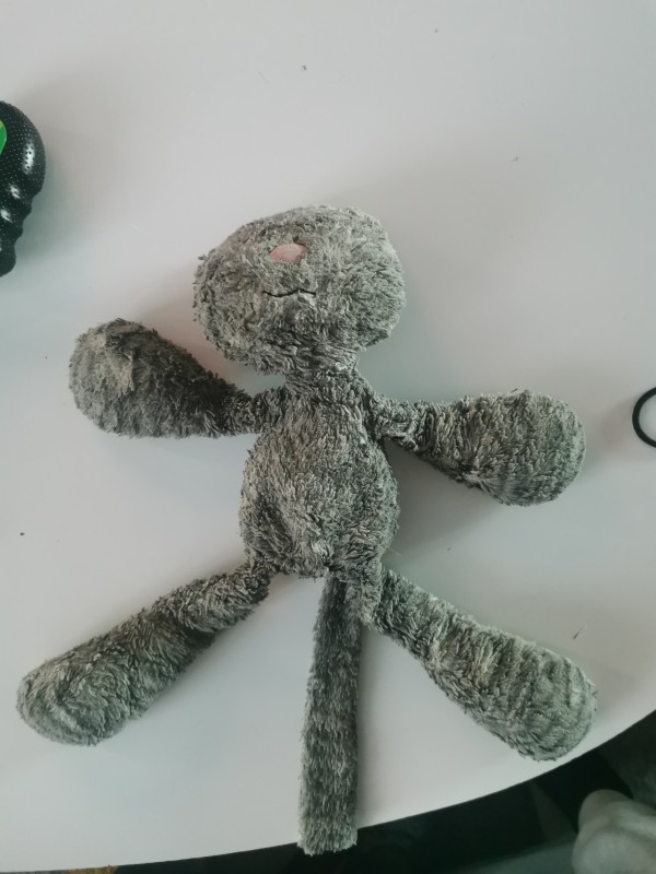 Peluche chat grise