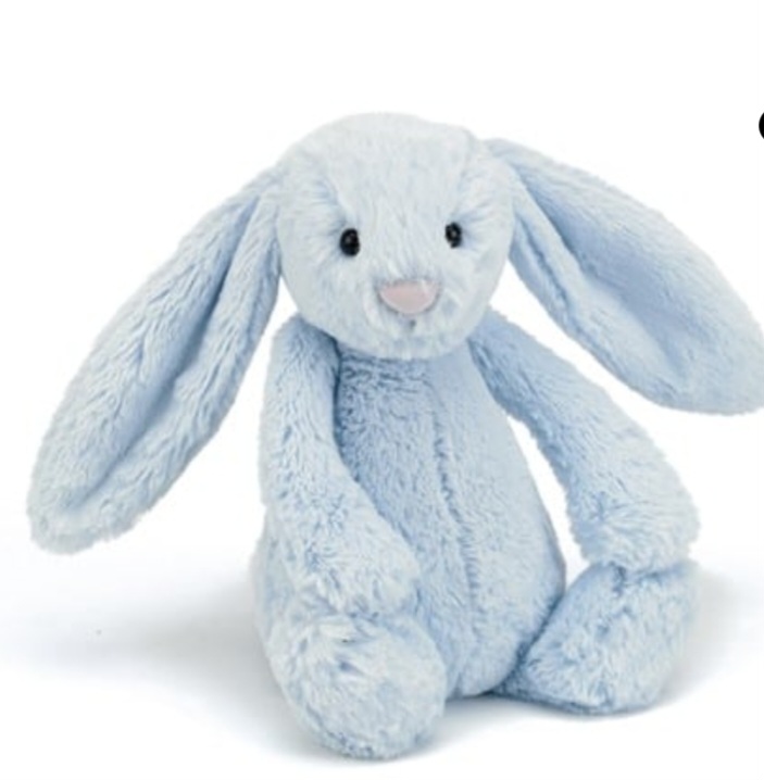 Doudou lapin bleu ciel Pointe à pitre