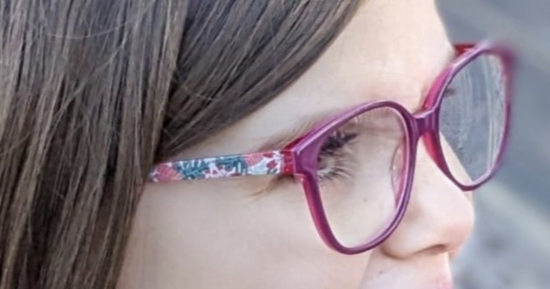 Lunette de vue de petite fille rose tropical