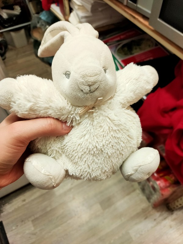 Doudou lapin blanc