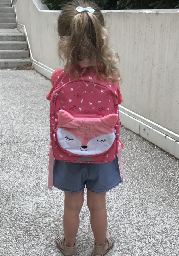 Cartable renard rose