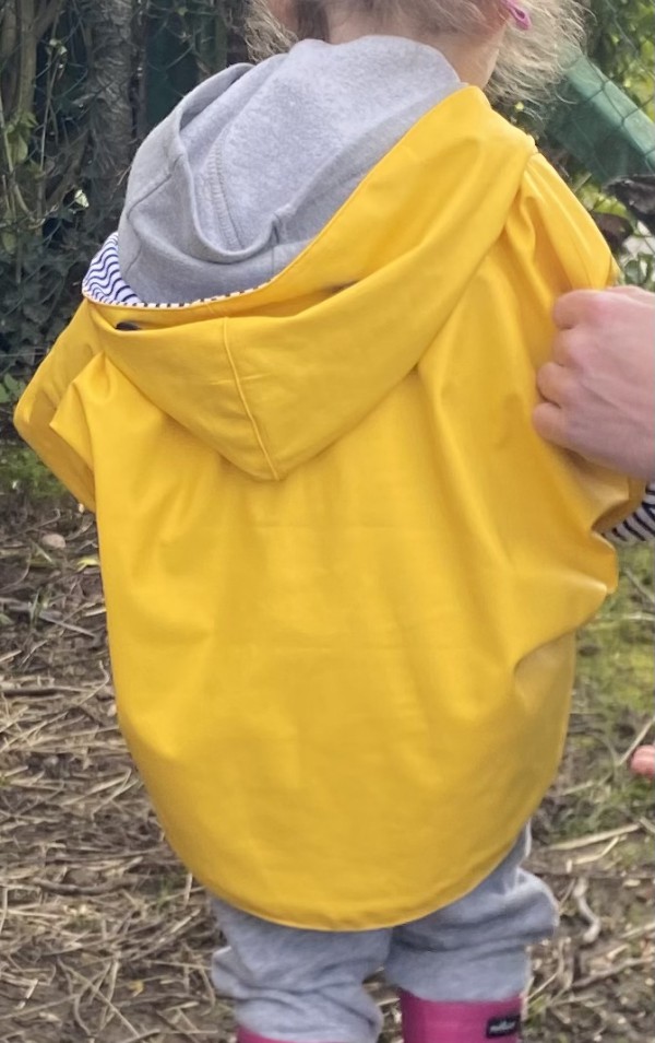 Perdu poncho cire jaune enfant